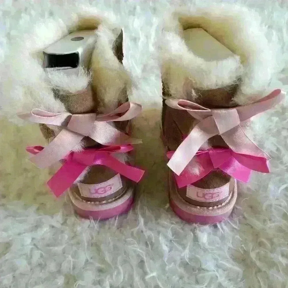 Ugg Baby Girls Bailey Bow II Azalea Boot